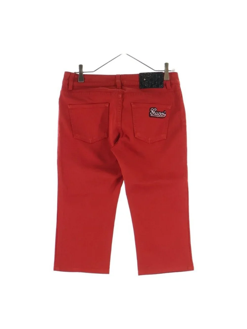 Gucci Denim Pants Leather Patch Logo Embroidery Stretch